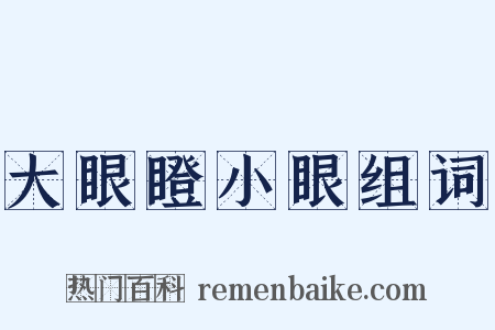 大眼瞪小眼组词是什么意思的图片